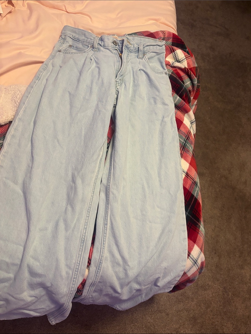 Levi's Light Blue High-Rise Wide Leg Jeans